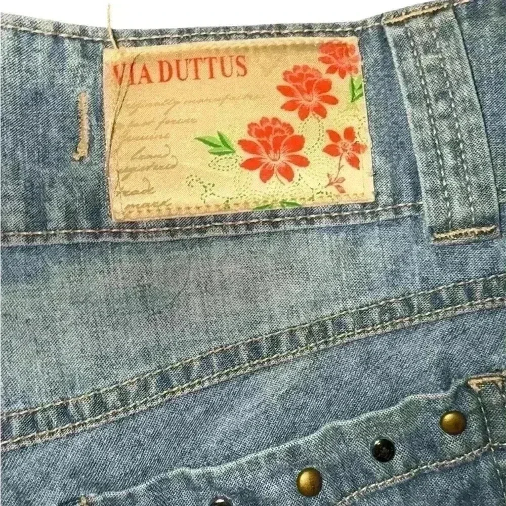 Unique Denim Midi Skirt - Picture 4 of 4